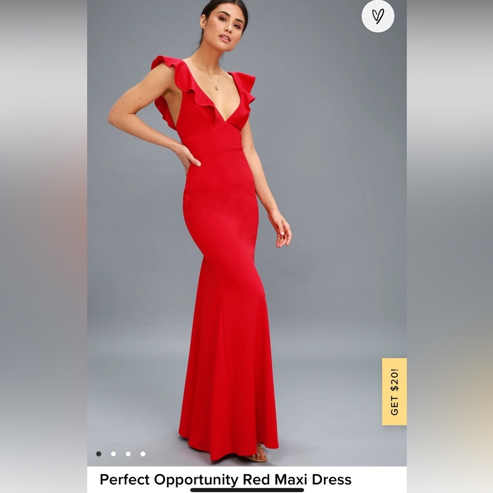 Lulu’s Perfect Opportunity Red Maxi Dress